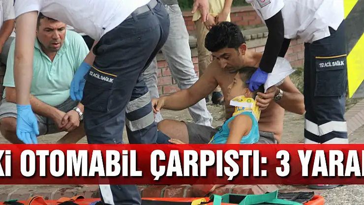 Samsun'da iki otomobil çarpıştı: 3 yaralı