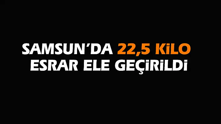 Samsun'da 22,5 kilo esrar ele geçirildi