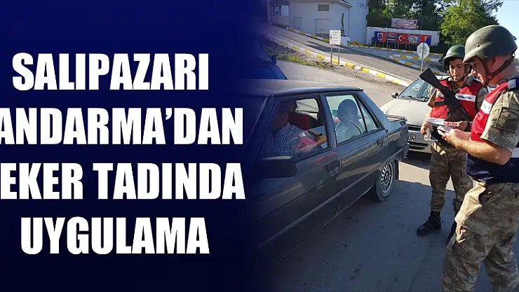 Salıpazarı Jandarma'dan şeker tadında uygulama