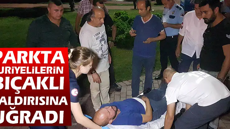 Parkta Suriyelilerin bıçaklı saldırısına uğradı
