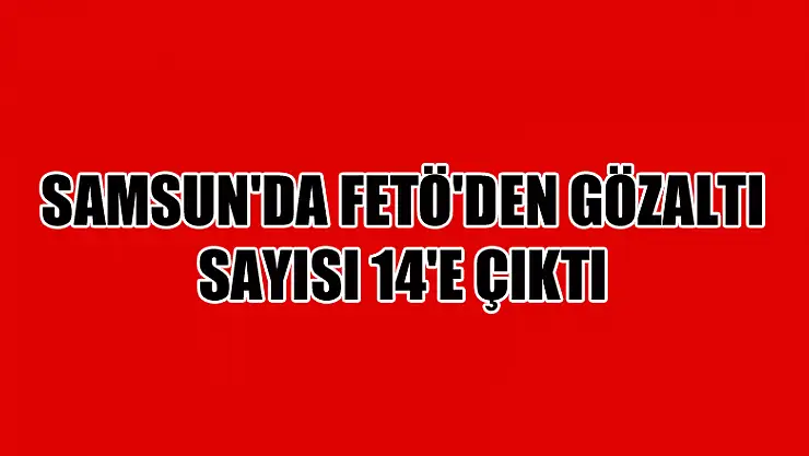 Samsun'da FETÖ'den gözaltı sayısı 14'e çıktı
