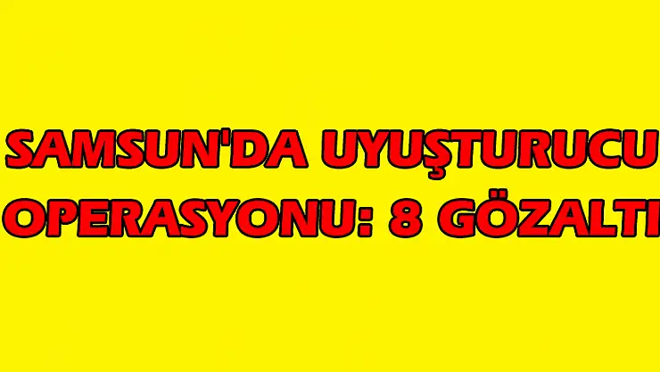 Samsun'da uyuşturucu operasyonu: 8 gözaltı
