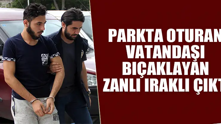 Parkta oturan vatandaşı bıçaklayan zanlı Iraklı çıktı