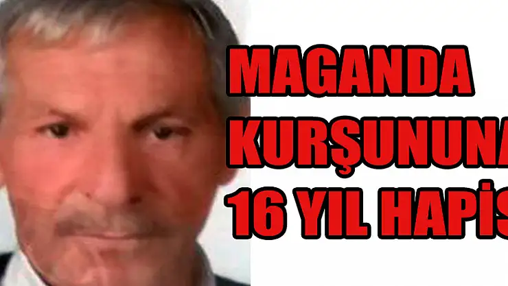 Maganda kurşununa 16 yıl hapis