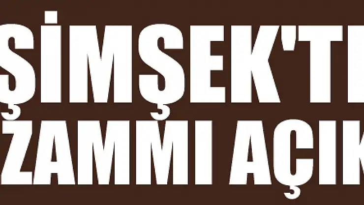 Şimşek'ten MTV zammı açıklaması