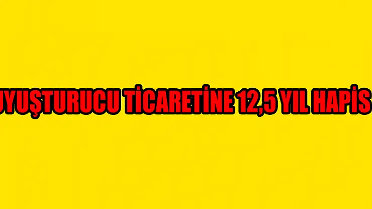 Uyuşturucu ticaretine 12,5 yıl hapis 