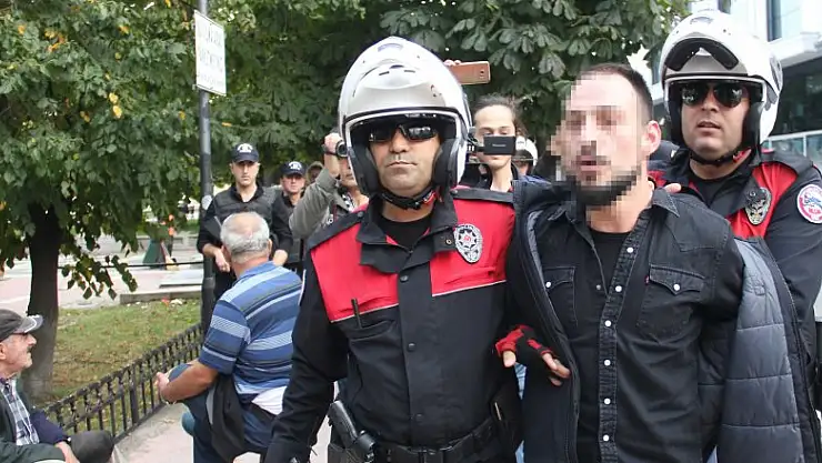 Park polisi uygulamasında hareketli anlar