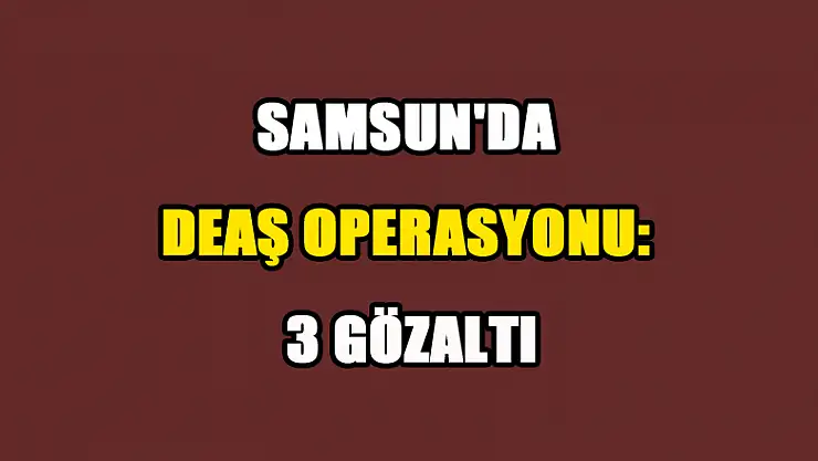 Samsun'da DEAŞ operasyonu: 3 gözaltı 