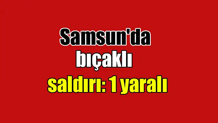 Samsun'da bıçaklı saldırı: 1 yaralı