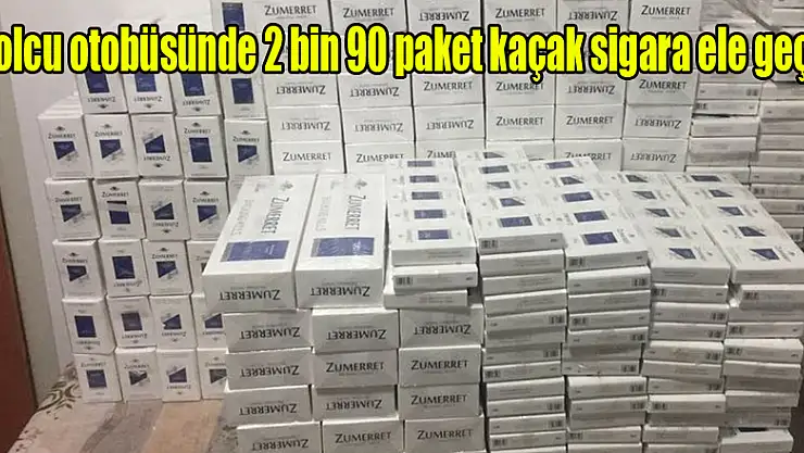 Samsun'da yolcu otobüsünde 2 bin 90 paket kaçak sigara ele geçti