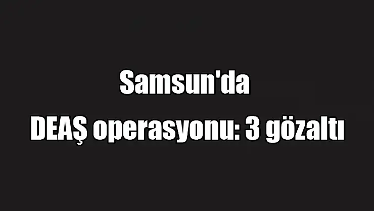 Samsun'da DEAŞ operasyonu: 3 gözaltı