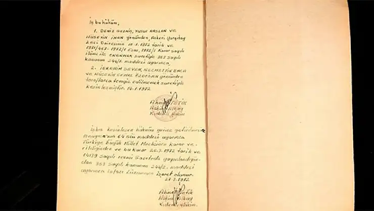 Deniz Gezmiş'in idam hükmü açık arttırmada