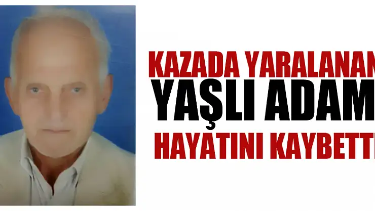 Kazada yaralanan yaşlı adam hayatını kaybetti