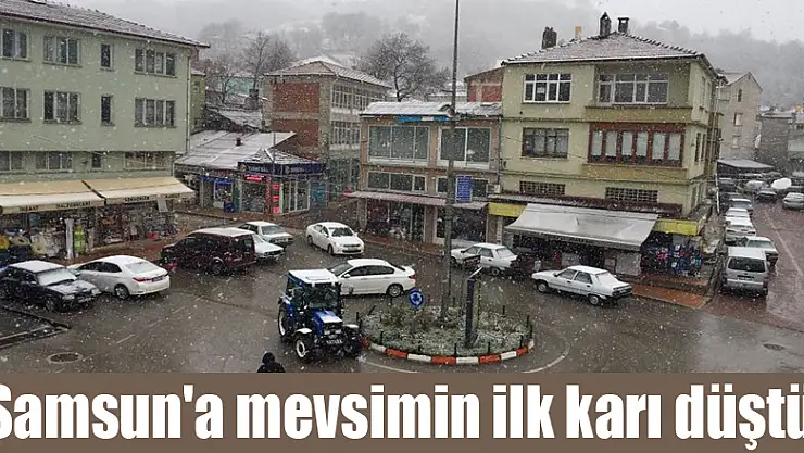 Samsun'a mevsimin ilk karı düştü
