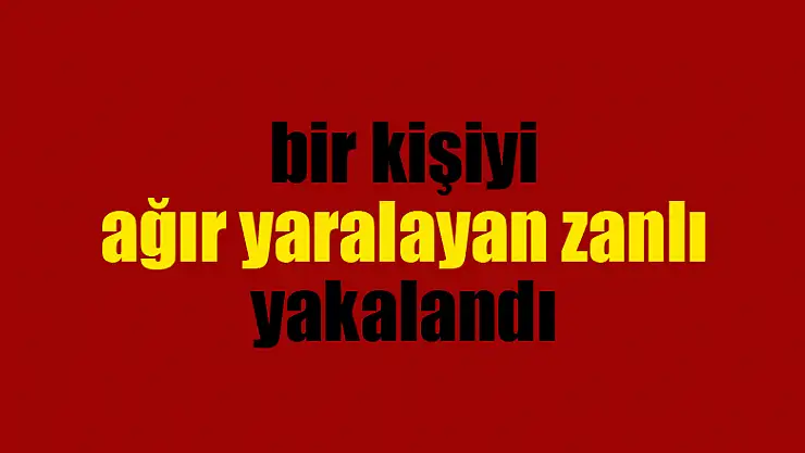 Bıçakla bir kişiyi ağır yaralayan zanlı yakalandı 