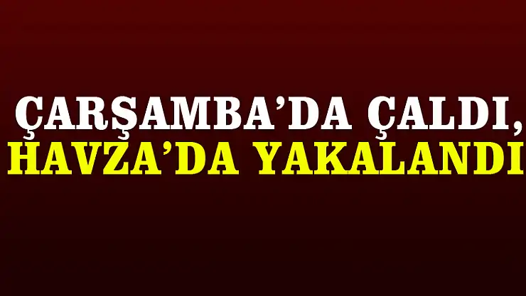 Çarşamba'da çaldı, Havza'da yakalandı