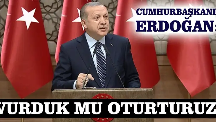 Cumhurbaşkanı Erdoğan: 'Vurduk mu oturturuz'