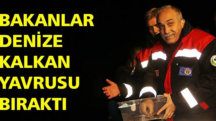 Bakan Demircan ve Fakıbaba denize kalkan yavrusu bıraktı