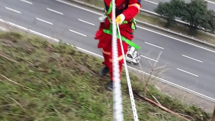 İtfaiyeden keçi kurtarma operasyonu