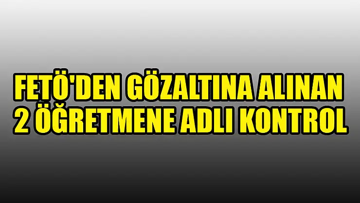 FETÖ'den gözaltına alınan 2 öğretmene adli kontrol 