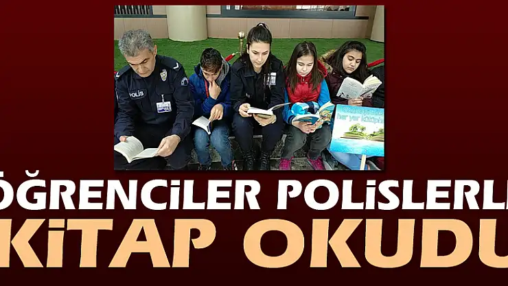 Öğrenciler polislerle kitap okudu