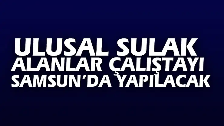 Ulusal Sulak Alanlar Çalıştayı Samsun'da yapılacak