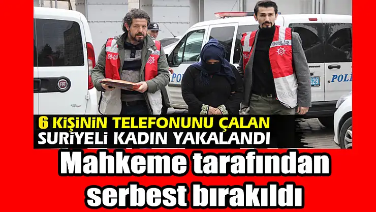  9 cep telefonunu çalan Suriyeli kadın yakalandı 