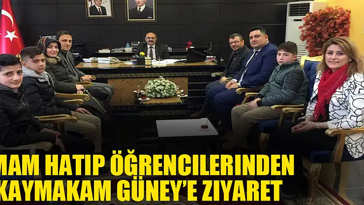 İmam Hatip öğrencilerinden Kaymakam Güney'e ziyaret