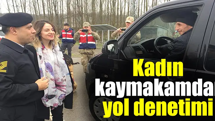 Kadın kaymakamdan yol denetimi