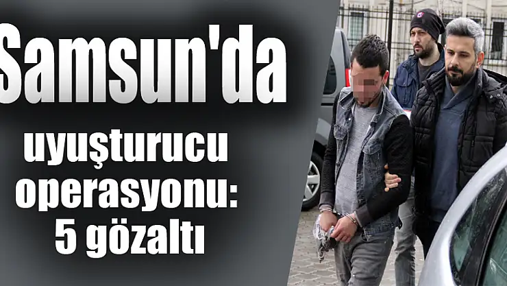 Samsun'da uyuşturucu operasyonu: 5 gözaltı