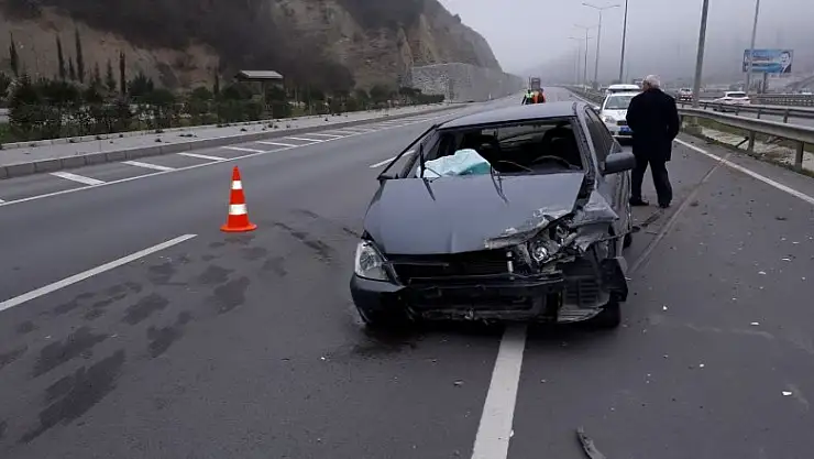 Samsun'da otomobil bariyere çarptı: 1 yaralı 