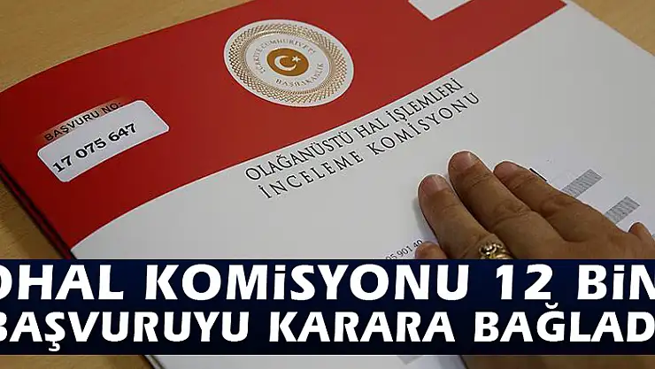  OHAL Komisyonu 12 Bin Başvuruyu Karara Bağladı