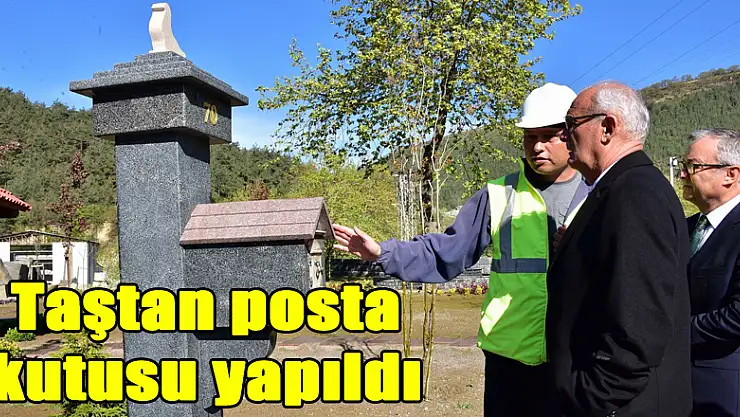 Taştan posta kutusu yapıldı