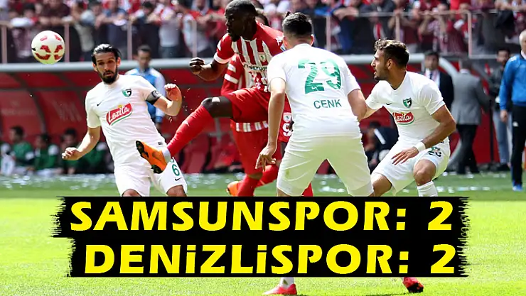 Spor Toto 1. Lig: Samsunspor: 2 - Denizlispor: 2