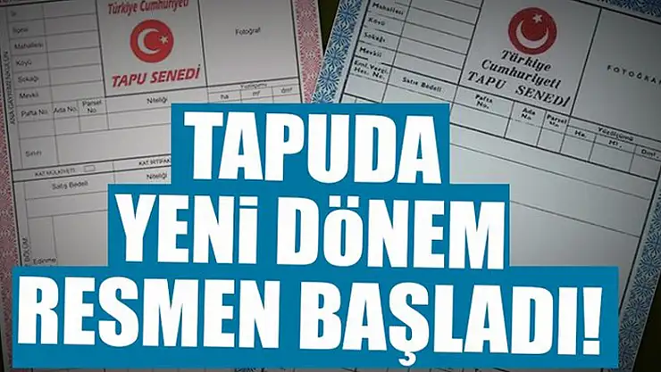 Web Tapu Uygulaması Başladı