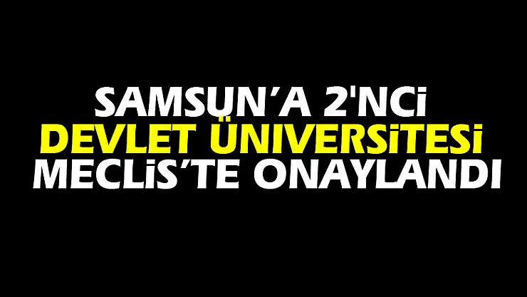 Samsun'a 2'nci devlet üniversitesi Meclis'te onaylandı