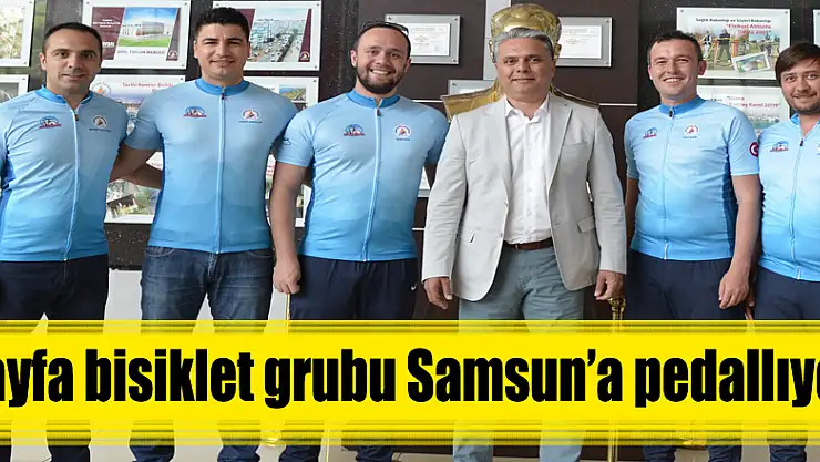 Tayfa bisiklet grubu Samsun'a pedallıyor 