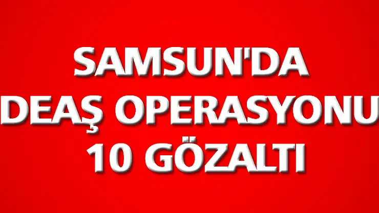 Samsun'da DEAŞ operasyonu: 10 gözaltı