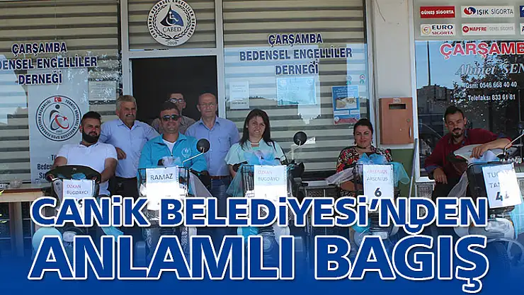 Canik Belediyesi'nden anlamlı bağış