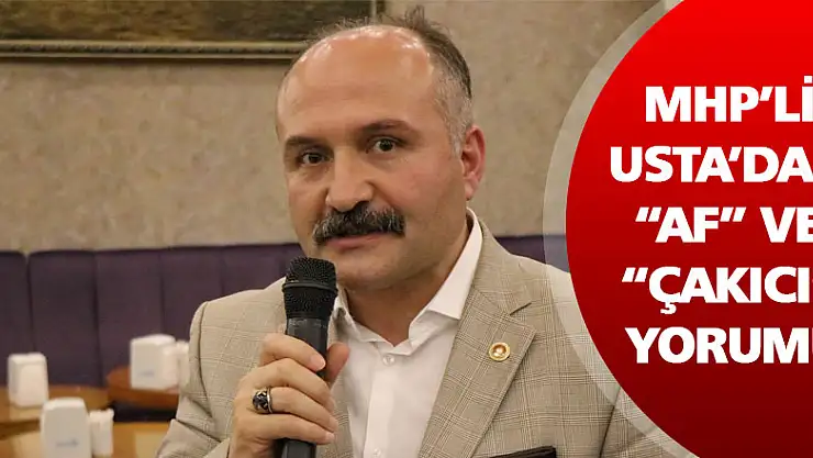 MHP'li Usta'dan 'af' ve 'Çakıcı' yorumu