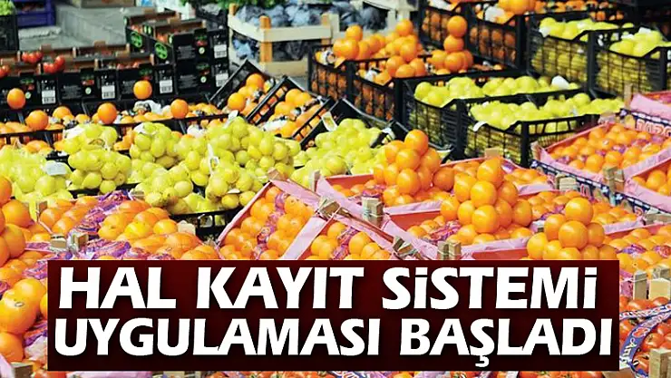 Hal Kayıt Sistemi Uygulaması Başladı