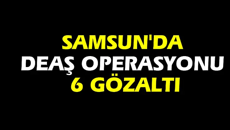 Samsun'da DEAŞ operasyonu: 6 gözaltı