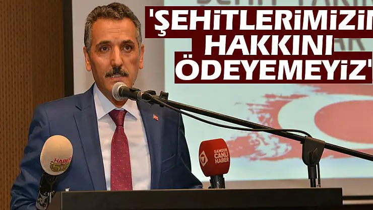 'ŞEHİTLERİMİZİN HAKKINI ÖDEYEMEYİZ'
