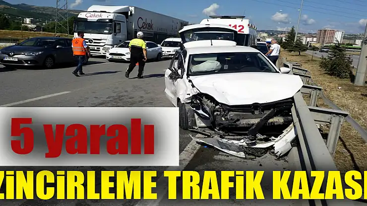 Samsun'da zincirleme trafik kazası: 5 yaralı 