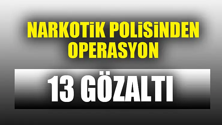 Samsun'da narkotik polisinden operasyon: 13 gözaltı 