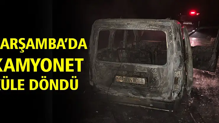 Araç yangında küle döndü