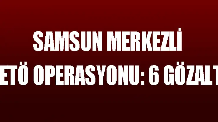 Samsun merkezli FETÖ operasyonu: 6 gözaltı 