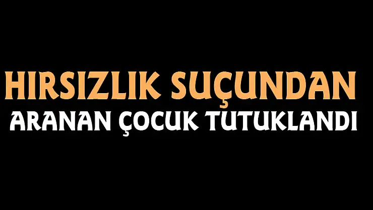 Hırsızlık suçundan aranan çocuk tutuklandı