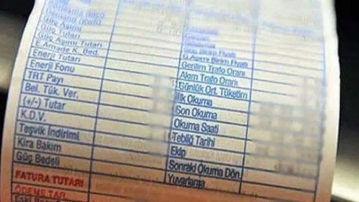 Elektrik faturasında yeni dönem