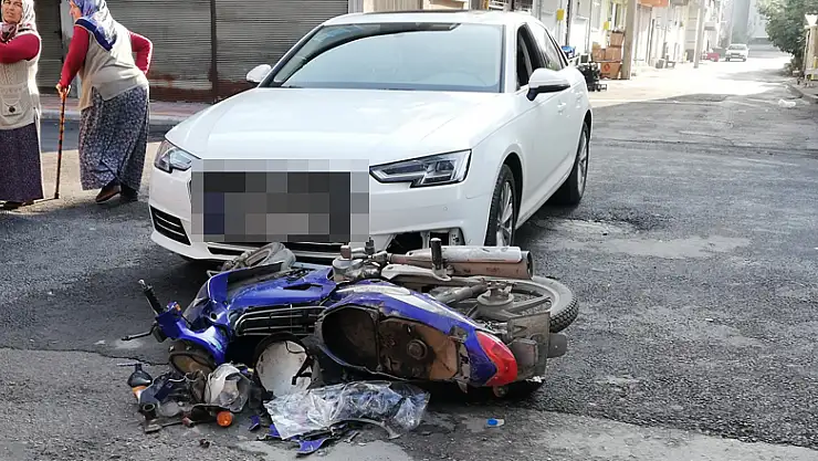 Otomobil motosikletle çarpıştı: 1 yaralı 